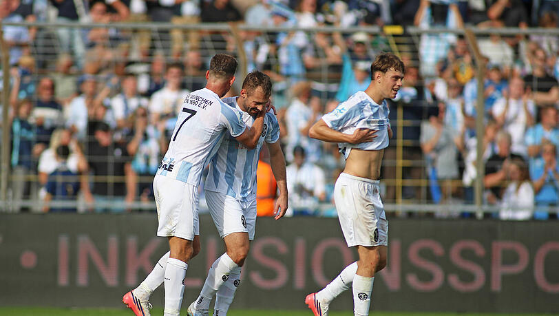 Traf zum 2:0 für den TSV 1860: Felix Weber. Traf zum 2:0 für den TSV 1860: Felix Weber.
