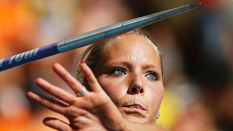 Die niederländische Siebenkämpferin Nadine Broersen glänzt nicht nur mit ihrer sportlichen Leistung... Die niederländische Siebenkämpferin Nadine Broersen glänzt nicht nur mit ihrer sportlichen Leistung...