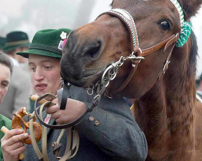 ...und Männer in alten Trachten nahmen daran teil und fuhren...