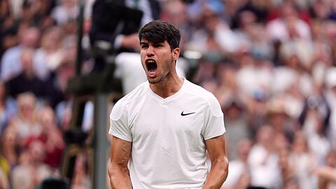 Der Spanier Carlos Alcaraz peilt die Titelverteidigung in Wimbledon an.