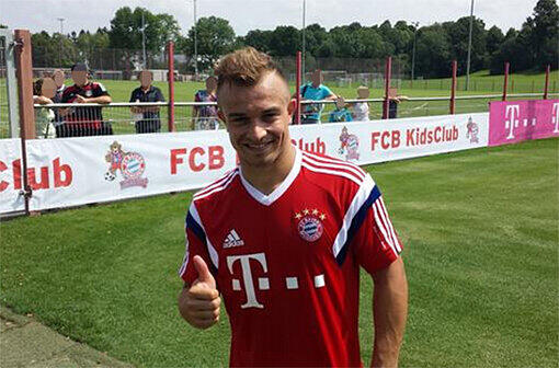 WM-Teilnehmer Xherdan Shaqiri ist zurück im Training beim FC Bayern.