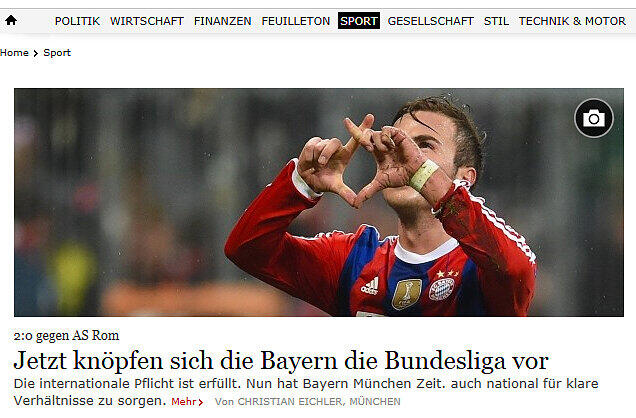 faz.net - Die Pressestimmen zum Sieg des FC Bayern gegen AS Rom in unserer Bilderstrecke zum Durchklicken!