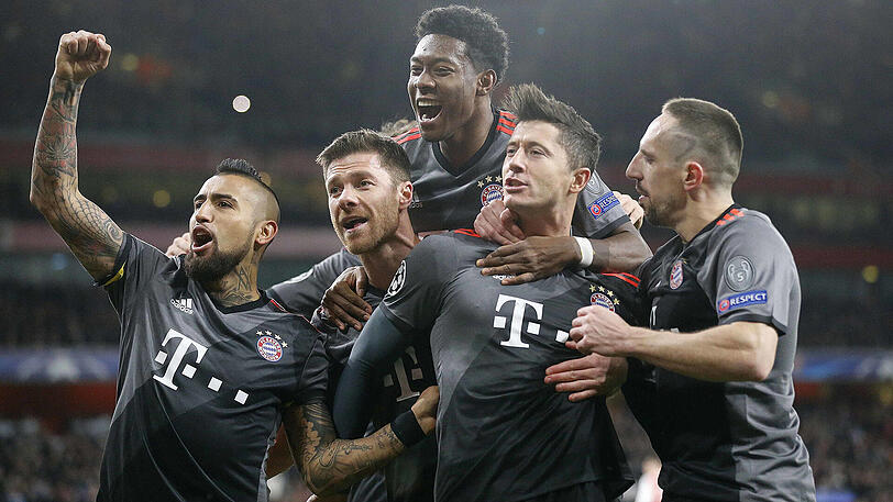 Zweimal 5:1: Im Achtelfinale der Champions League behauptete sich der FC Bayern im Duell mit dem FC Arsenal.