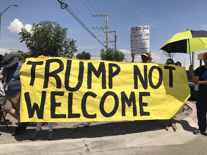 Klare Ansage gegen den Trump-Besuch in El Paso.