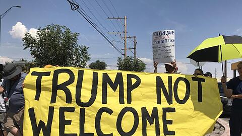 Klare Ansage gegen den Trump-Besuch in El Paso.