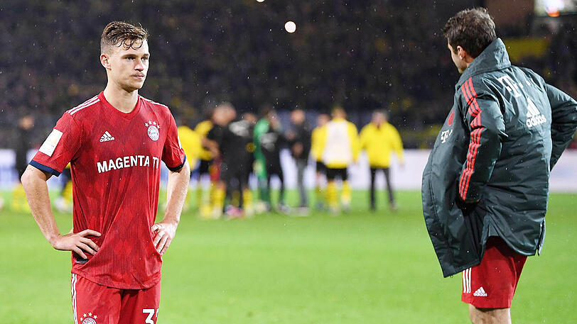 Völlig bedient: Joshua Kimmich (li.) nach der Pleite beim BVB.