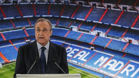 Real-Präsident Florentino Pérez glaubt noch an die Super League.