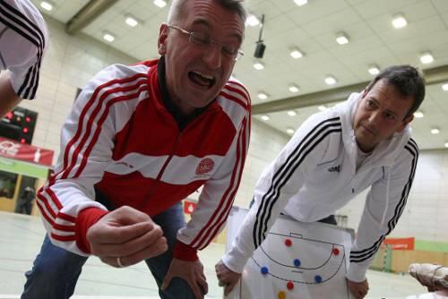 &bdquo;Wollen oben mitspielen&ldquo;: Das NHTC-Trainerduo Marijan Mrkonjic (links) und Michael Mechtold glaubt an ihr junges Team.