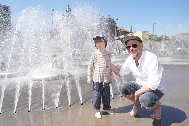 Jörg (49) und sein Sohn Nikolas (4).