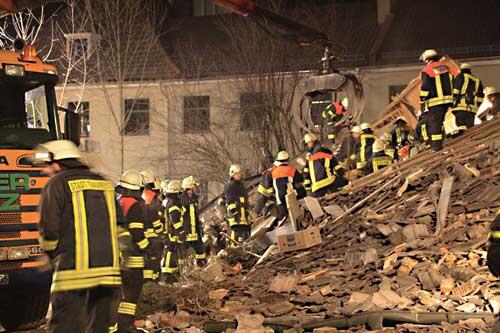 Unter diesen Trümmern starben zwei Menschen