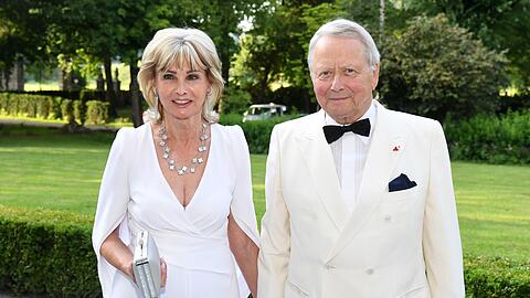 Wolfgang Porsche mit Claudia Porsche bei einem Event 2019.