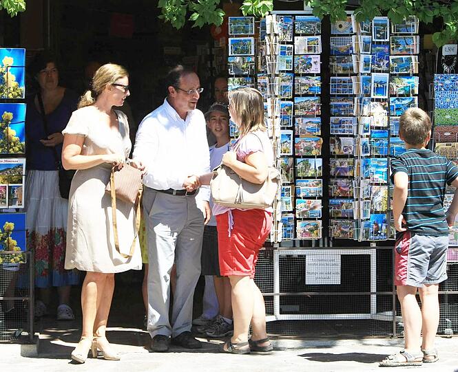 Valerie Trierweiler und Francois Hollande im Urlaub.