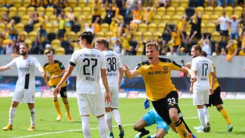 Dynamo-Profi Christoph Daferner traf gegen Ingolstadt doppelt.
