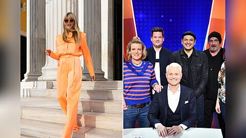 Heidi Klum (l.) und die "7 Tage, 7 Köpfe"-Crew können sich über gute Auftaktquoten freuen.