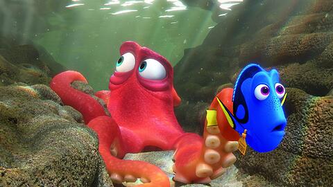 Ein Griesgram und doch letztlich mit guten Herzen: &bdquo;Septopus&ldquo; Hank lässt sich von Dorie breitschlagen, ihr bei der Flucht aus dem Labor zu helfen.
