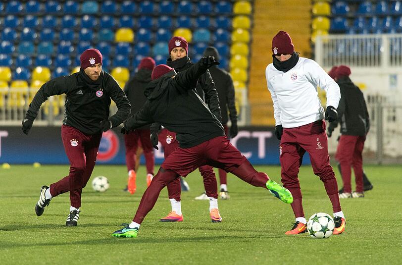 Das Abschlusstraining des FC Bayern in Rostow am Don.