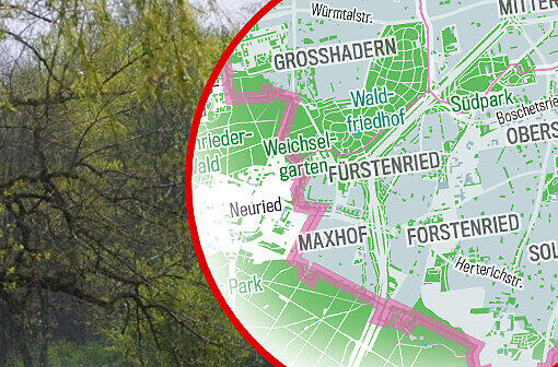 Viel Grün zwischen Grau: Die Bilderstrecke zeigt, wo es in München Parks, Grün- und Erholungsflächen gibt &ndash; und wo Wasser.