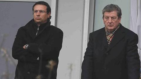 Funkstille: Club-Manager Martin Bader und sein Kollege Roy Hodgson (rechts) bei dessen Besuch letzte Woche in Nürnberg.