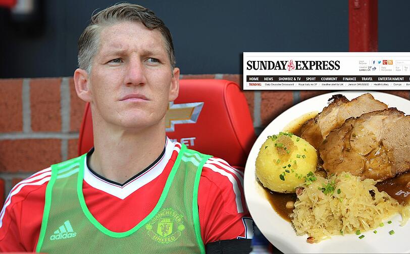 Sauerkraut-Spott: Bastian Schweinsteiger wurde von der englischen Presse in England verhöhnt