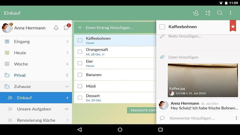 Dieses befriedigende Gefühl, wenn ein To-Do abgehakt ist: Mit Wunderlist können Aufgaben sortiert und geteilt werden.