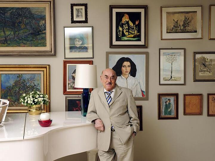 Artur "Atze" Brauner in seinem Wohnhaus. Brauner starb im Alter von 100 Jahren.