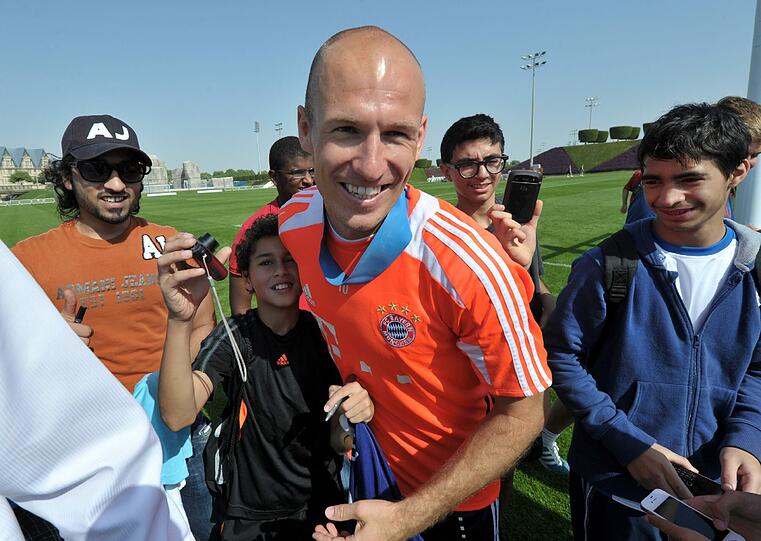 Die Bayern im Trainingslager in Doha, Tag 2.