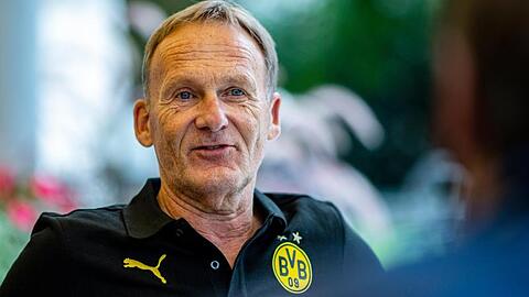 Geht fest vom Sancho-Verbleib in Dortmund aus: BVB-Boss Hans-Joachim Watzke:.