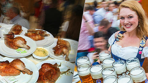 Auch nach der Wiesn gibt's noch Bier und Hendl für die Marken.