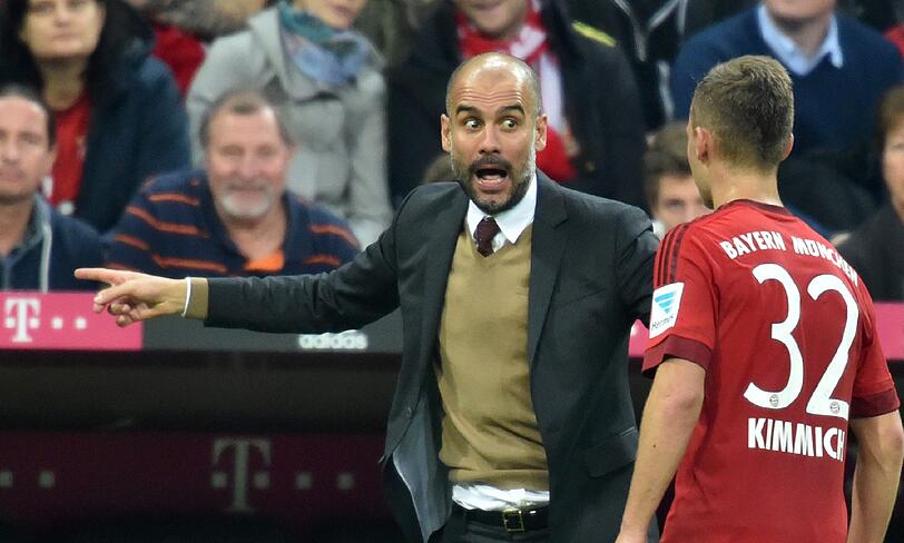 Pep Guardiola mit Joshua Kimmich