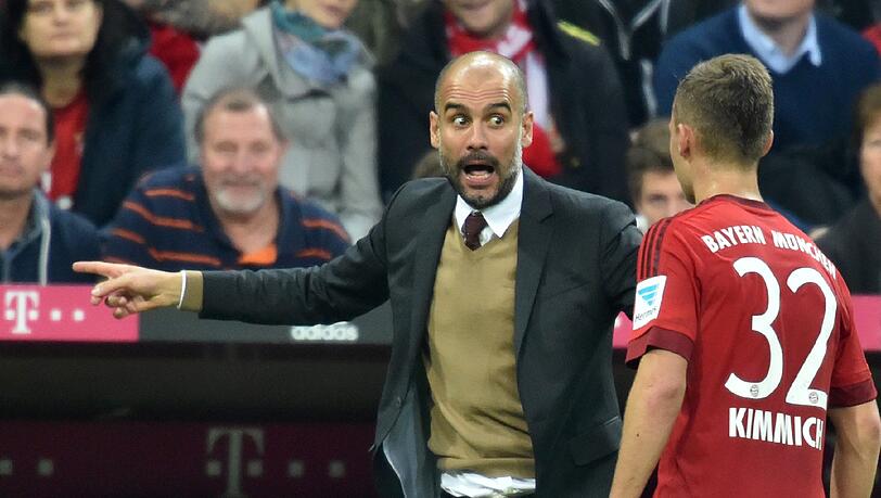 Pep Guardiola mit Joshua Kimmich Pep Guardiola mit Joshua Kimmich