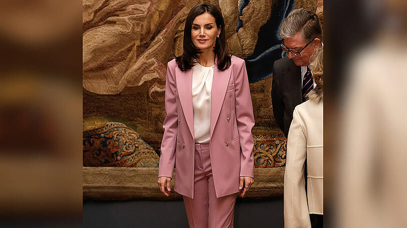 Königin Letizia von Spanien im Königspalast in Madrid