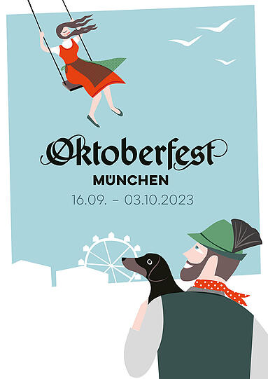 Wie sieht das Oktoberfest-Plakat 2023 aus? 45 Motive stehen zur Auswahl.