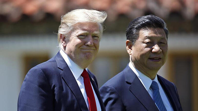 US-Präsident Trump und Chinas Staatschef Xi Jinping vergangene Woche bei einem Treffen in Trumps Domizil Mar-a-Lago in Palm Beach.