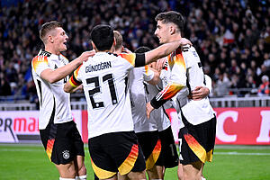 Jubel um Havertz Kai nach seinem Tor zum 0:2 gegen Frankreich. Jubel um Havertz Kai nach seinem Tor zum 0:2 gegen Frankreich.