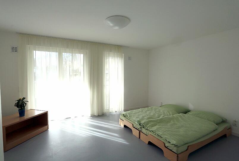 Ein Wohn- und Schlafraum im neuen Clearinghaus.