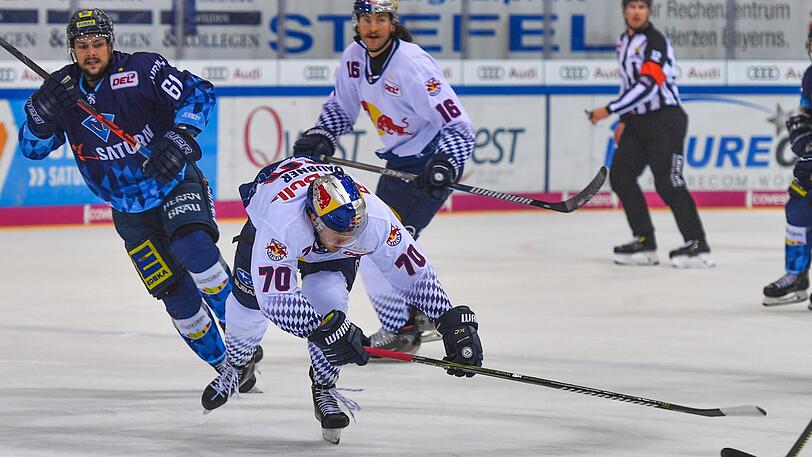 "Wir haben das Spiel aus der Hand gegeben", sagt EHC-Stürmer Daubner (r.) nach dem 4:6 (nach 3:0-Führung) in Ingolstadt.