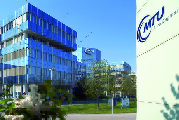 Die Zentrale von MTU Aero Engines in M&uuml;nchen. Der Triebwerkshersteller ist in der Branche f&uuml;hrend.