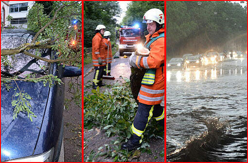 Straßen voller Wasser, Äste am Boden und beschädigte Autos: Die Einsatzkräfte hatten alle Hände voll zu tun in der Nacht zum Freitag. Heftige Unwetter haben Teile Bayerns in Atem gehalten. Die Bilder...