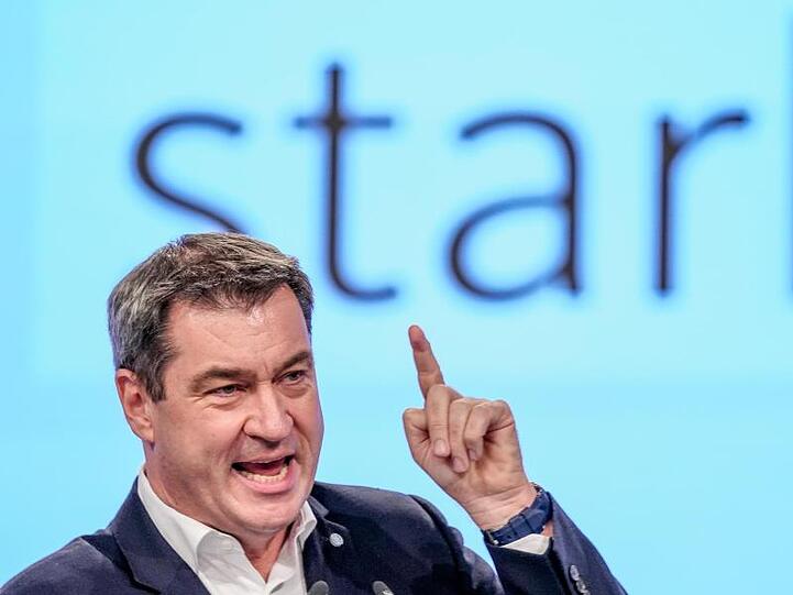Markus Söder spricht beim CDU-Bundesparteitag. Foto: Kay Nietfeld/dpa