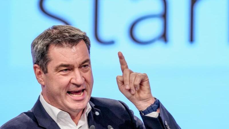 Markus Söder spricht beim CDU-Bundesparteitag. Foto: Kay Nietfeld/dpa Markus Söder spricht beim CDU-Bundesparteitag. Foto: Kay Nietfeld/dpa