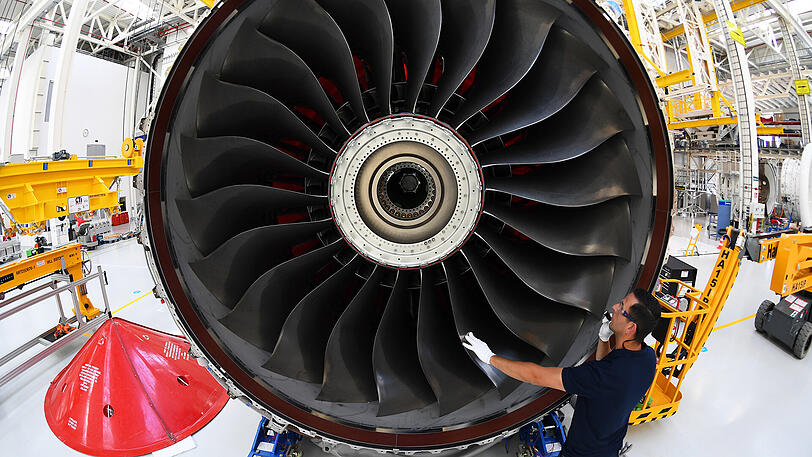 Ein Flugzeugtriebwerk (Rolls-Royce) aus Brandenburg: Waren "Made in Germany" sind weltweit gefragt, das lässt die Kassen klingeln.