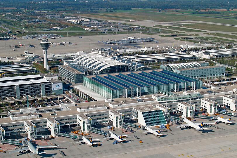 Bilder vom Münchner Flughafen.