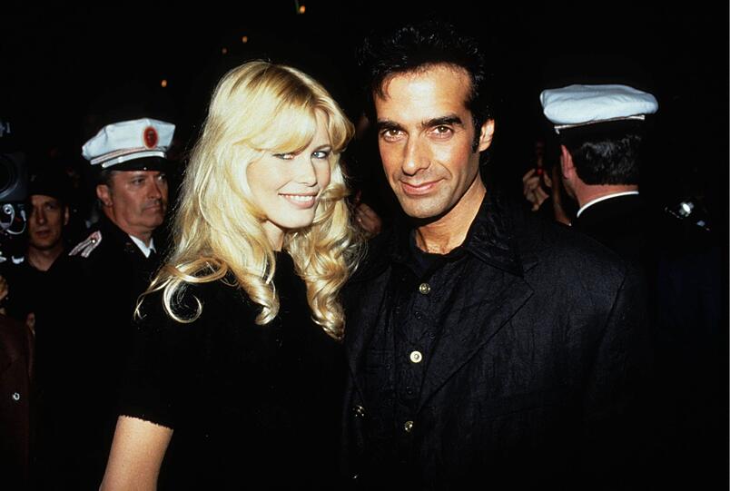 1996 mit David Copperfield in Monte Carlo. Zwei Jahre war das Model mit dem Zauberer liiert.