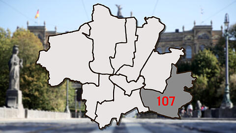Der Stimmkreis 107 - München-Ramersdorf: So wurde hier gewählt.
