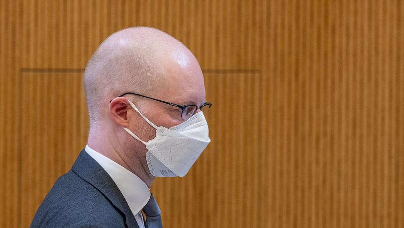 Wirecard-Kronzeuge Oliver Bellenhaus im unterirdischen Gerichtssaal der JVA Stadelhei.