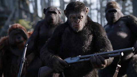 Affen-Anführer Caesar (Andy Serkis) hat sich und die Seinen bewaffnet.