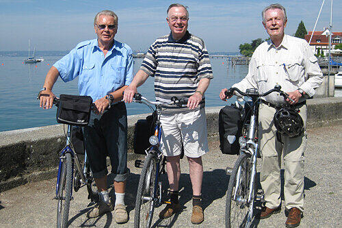 Seit zehn Jahren immer wieder auf Rad-Tour: die Alt-OB Uwe Lichtenberg, Peter Schönlein und Dietmar Hahlweg (v. li.).