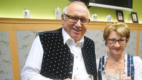 Wiesnbierprobe im Eiswerk, hier Toni Roiderer und seine Frau Christl.