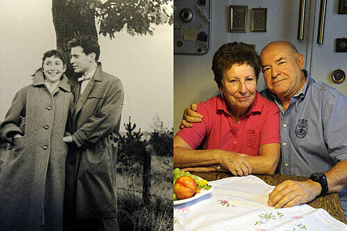 Schwer verliebt und doch so schüchtern: Hannelore und Friedrich Oswald 1956. Schwer verliebt und doch so schüchtern: Hannelore und Friedrich Oswald 1956. Heute, 54 Jahre später, ist das Ehepaar Oswald immer noch glücklich verheiratet. &bdquo;Auf der Wiesn liegt immer ein Knistern in der Luft.&ldquo;
