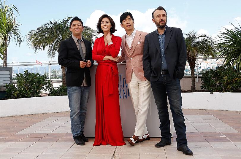 Von links: Direktor Chang, Kim Sung-Ryoung, Yu Jun-Sang und Direktor Frederic Cavaye